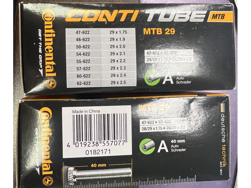 Камера Continental MTB 29 47-622,62 -622, 28/ 29x1.75, 28/29 x2.5  40mm-1