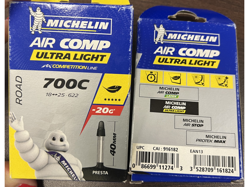 Камера MICHELIN A1 AIR STOP 18/25X622 700C PR 40 mm вентиль Presta 