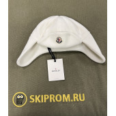 MONCLER  Шапка детская флисовая белая 