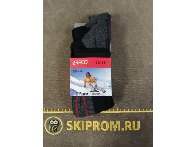 ARECO горнолыжные термоноски   шерсть 2 пары 36-38 