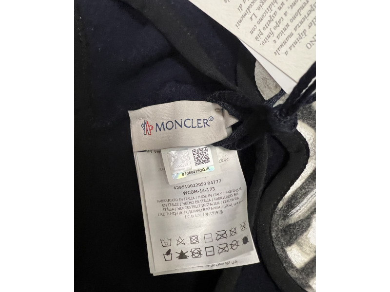 MONCLER  Шапка детская флисовая синия S-1