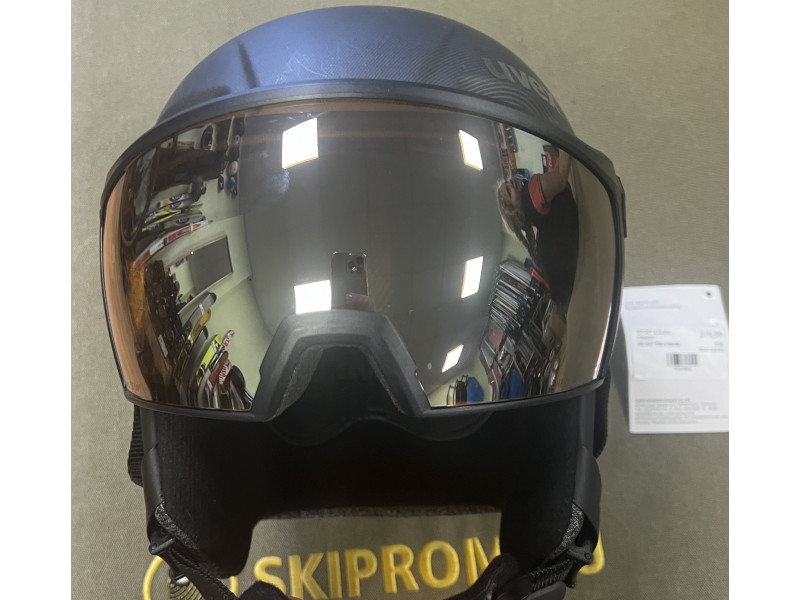 Шлем гoрнолыжный новый с визором UVEX hlmt 700 visor 52- 55 см-1