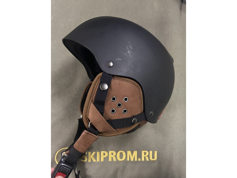 Шлем гoрнолыжный  карбон/ кожа  сustom air Zai размер XS-S -1