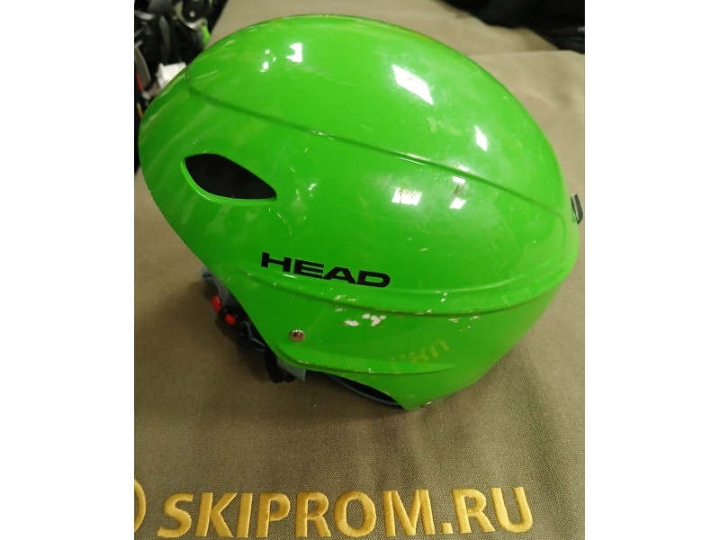 Шлем гoрнолыжный зеленый HEAD, XS-S  б/у 